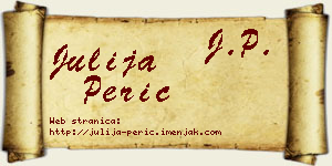 Julija Perić vizit kartica